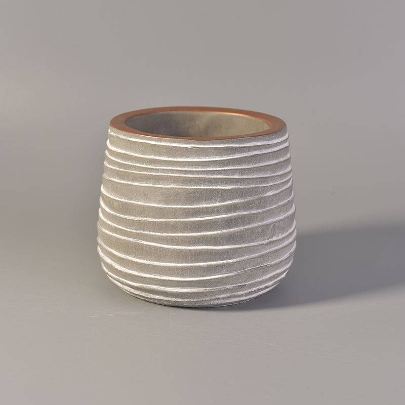 Cheap concrete container with engraving white line