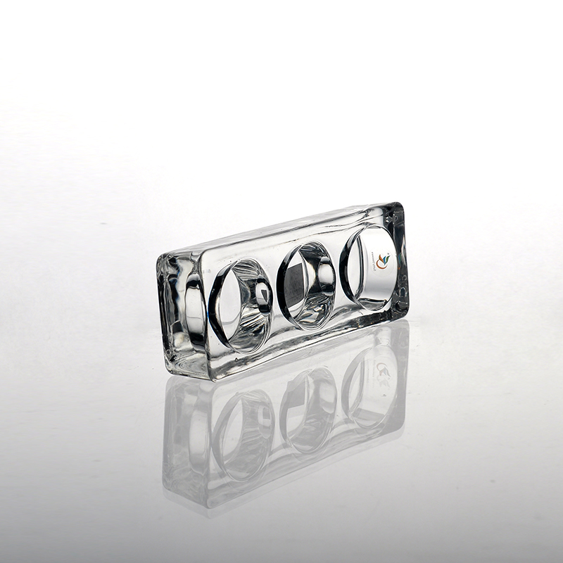 Clear tealight candle holder