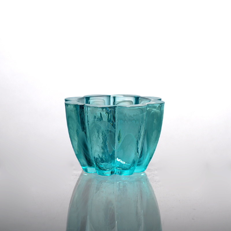 Nuvola vernice di colore portacandele di vetro