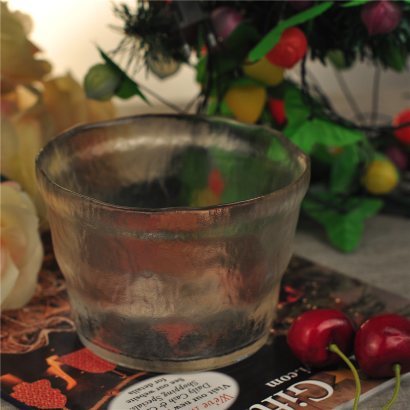 Colore ciotola Ciotola frutta grande insalatiera di vetro per la tavola della famiglia