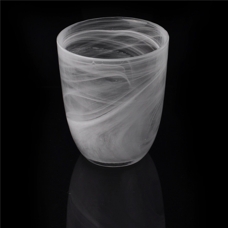 Цветные заказной ручной порошок сделанный облако узорной стеклянный держатель для свечи