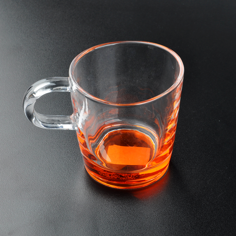 Coloured Glass Base Tea Cup Mug