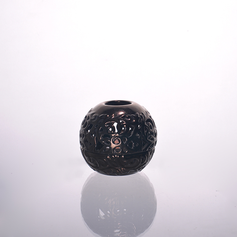 Esmalte azul castiçal cerâmica Copper