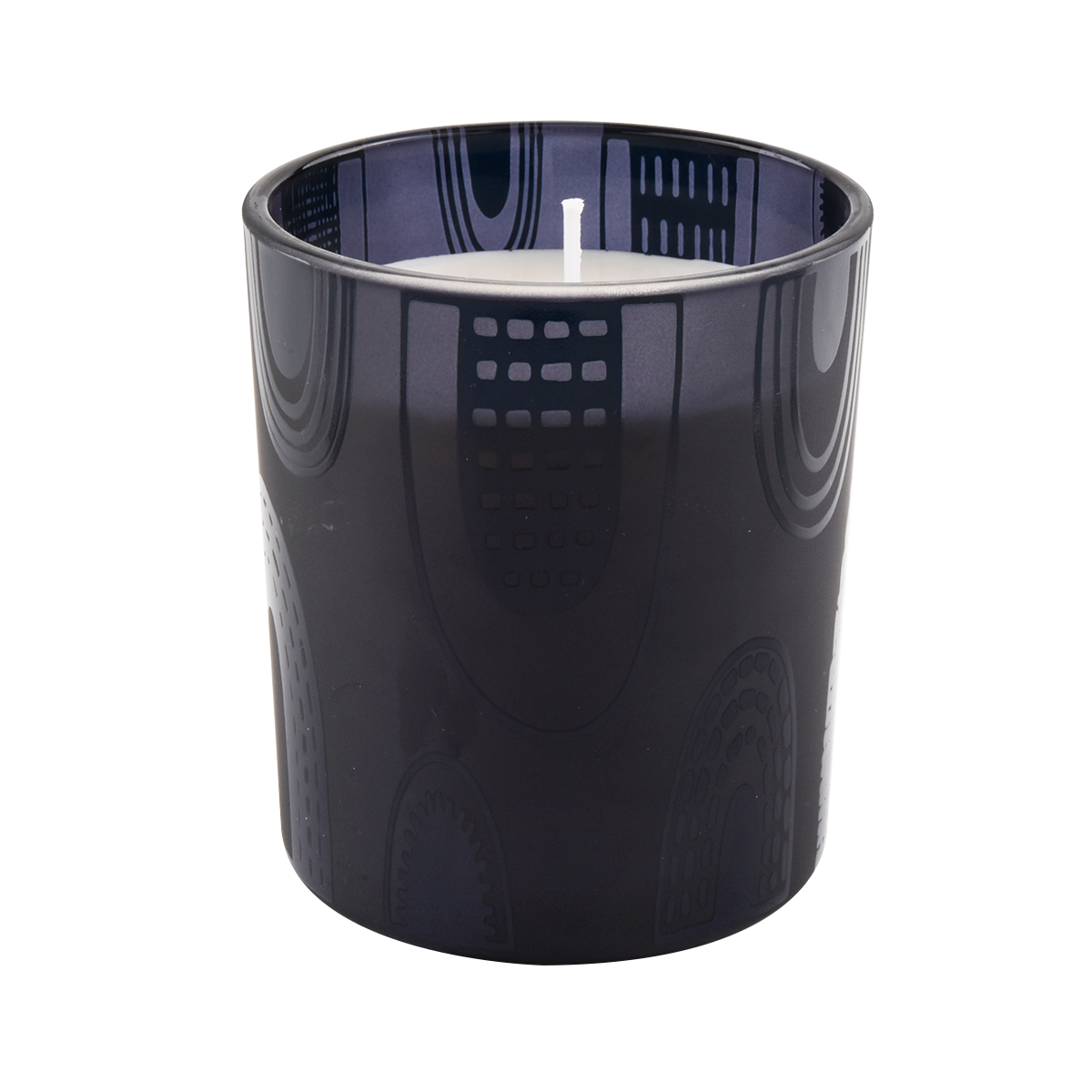 Custom Black glass candle jars