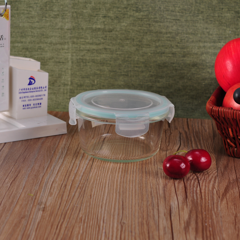 Cylinder Pyrex Sealed Glass Food Container