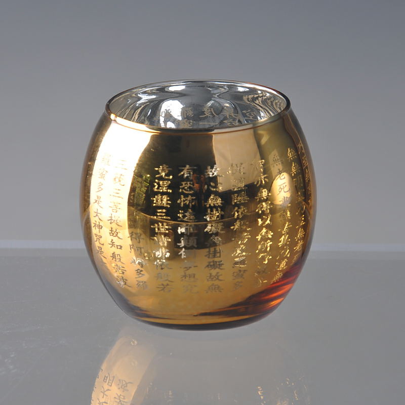 Electroplating candle holder