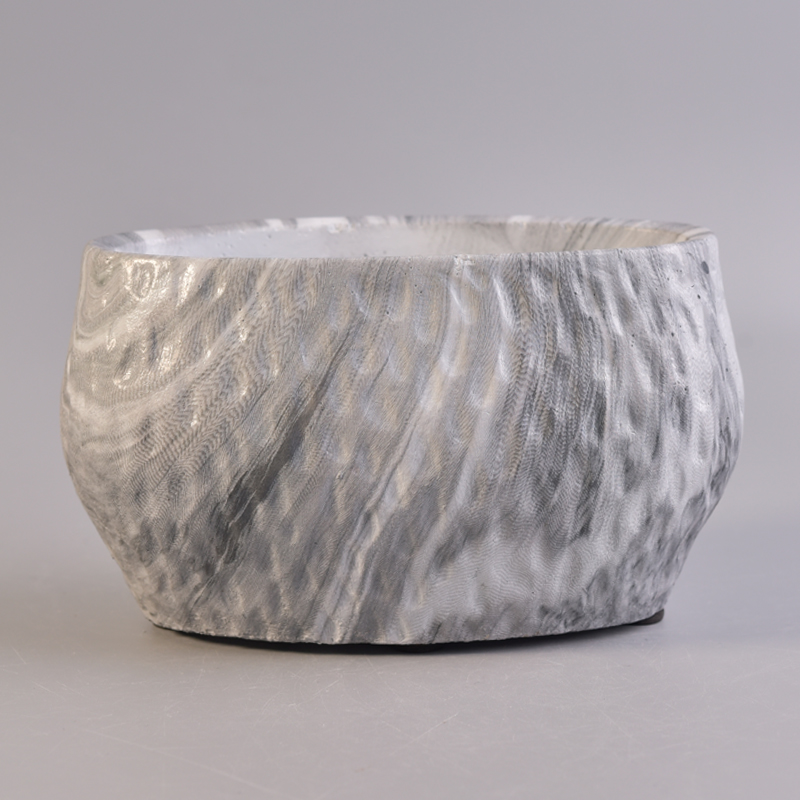 楕円形のセラミック大理石キャンドルホルダー卸売