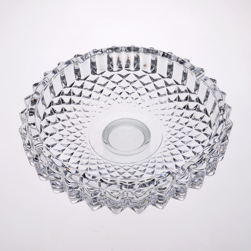 Bandeja de cigarro flor forma fumaça vidro cinzeiro