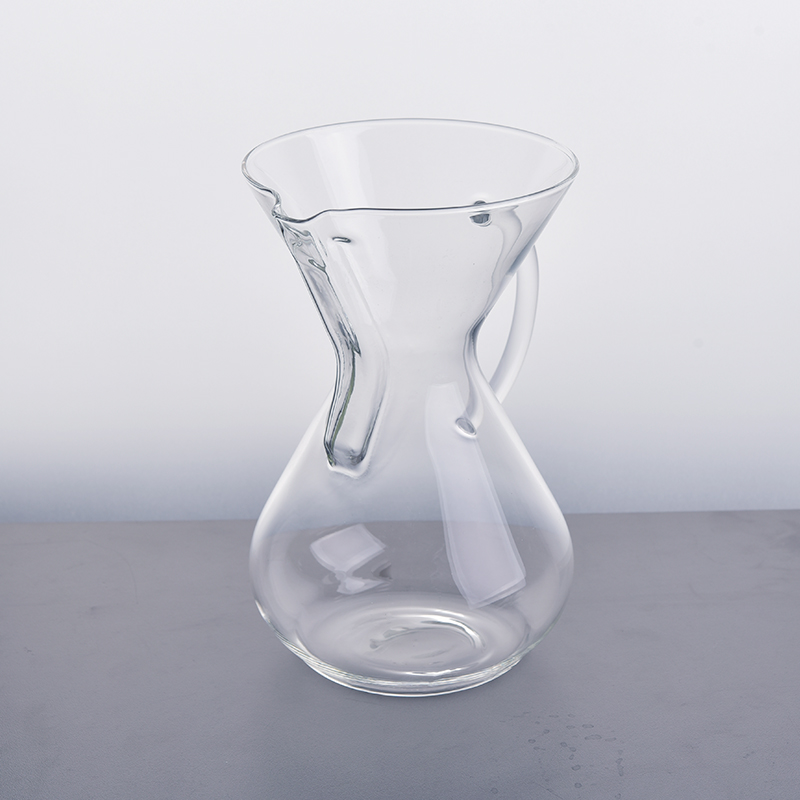 Caffettiera in vetro borosilicato con maniglia francese