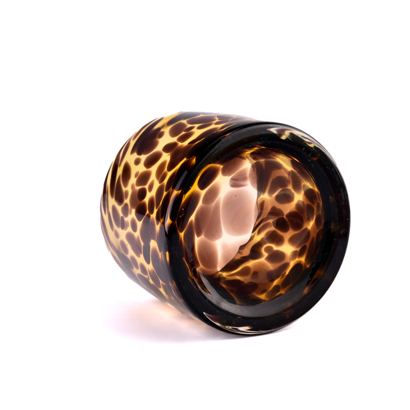 Barattoli di candela in vetro colorato fatto a mano all'ingrosso