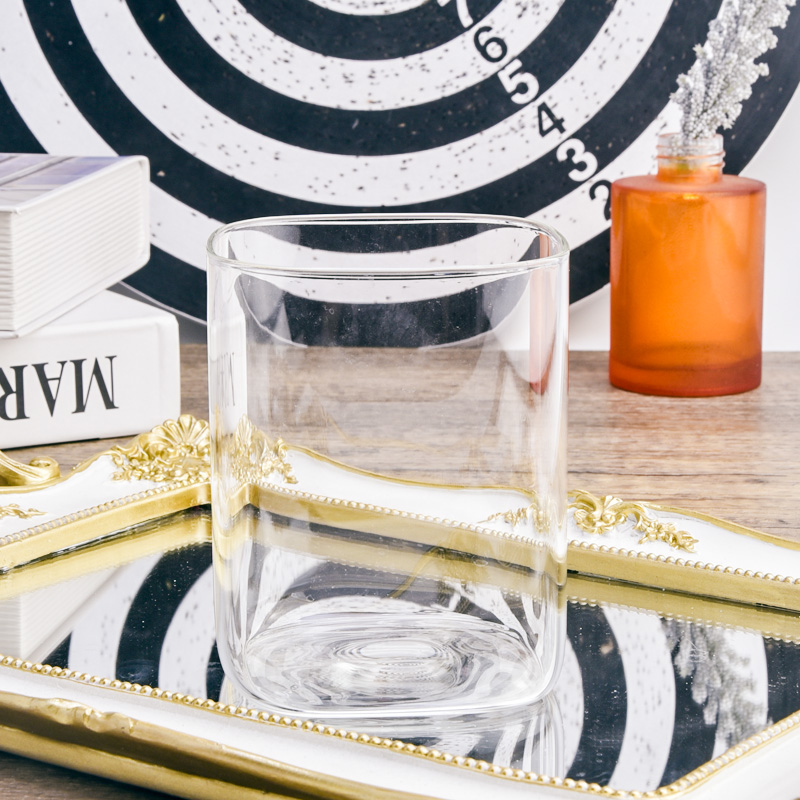 Ручная ручная боросиликатная стеклянная контейнер чистые банки оптом