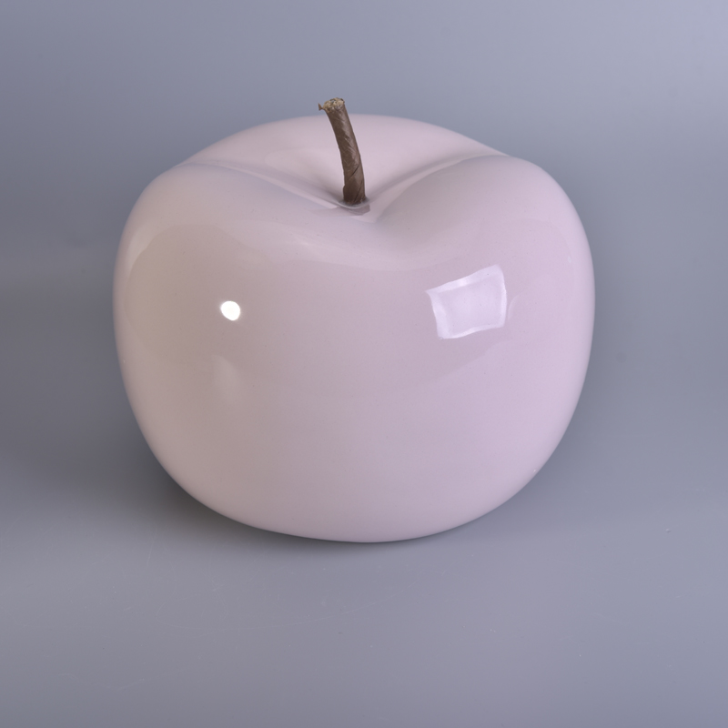 Handmade pink apple homeware decoration ceramic
