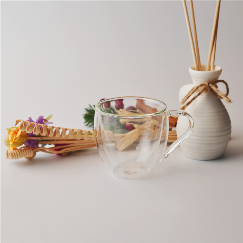 Жаропрочного боросиликатного стекла двойной стенкой кофе Кубок