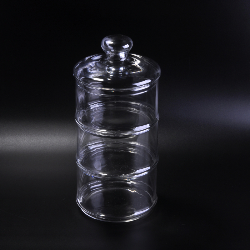 High clear transparent big capacity layer storage jar