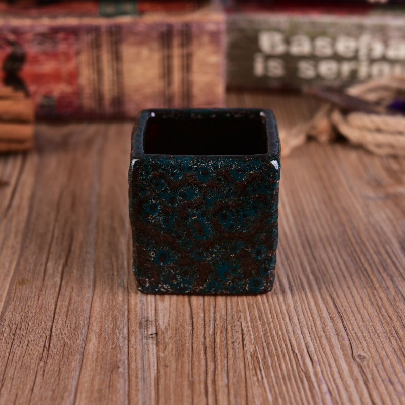 Fragranza quadrati portacandele in ceramica