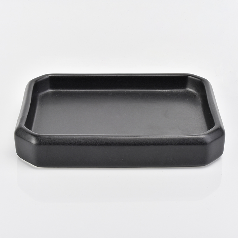 Vassoi in ceramica nera di vendita calda all'ingrosso