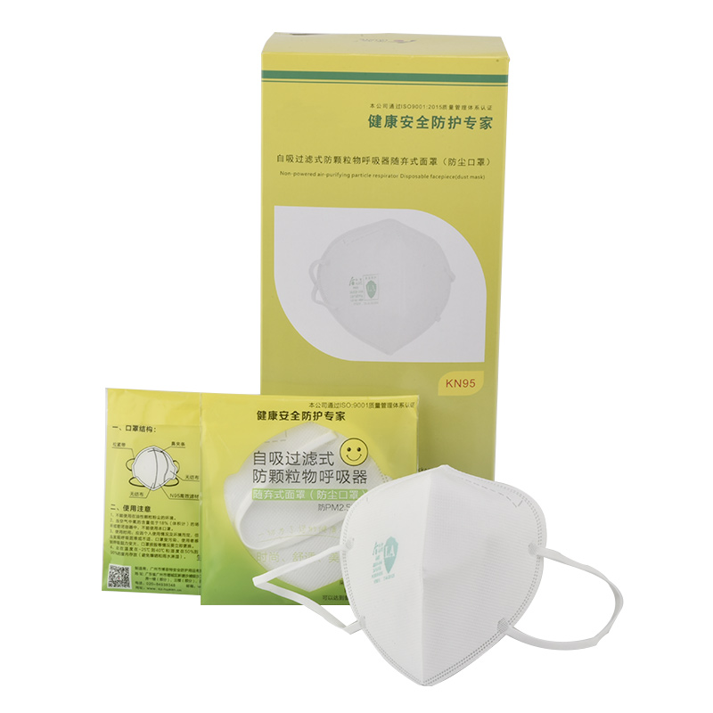 KN95 cappucci auricolari Maschera monouso per respiratore purificatore d'aria senza alimentazione