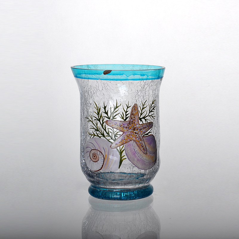 Large glass candle holder