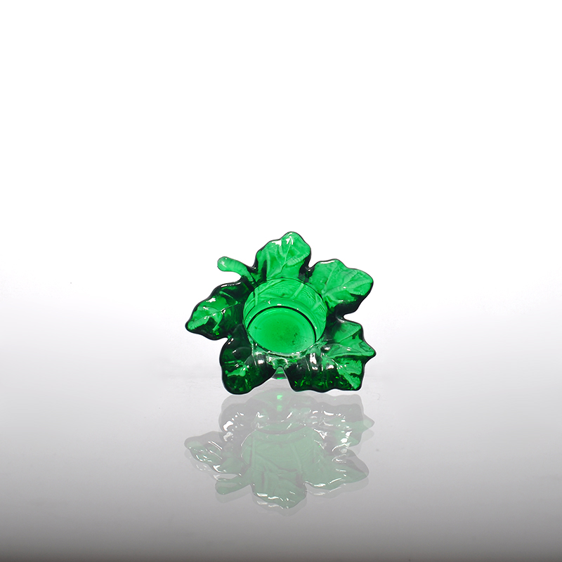 Forme des feuilles de verre pulvérisé bougeoir