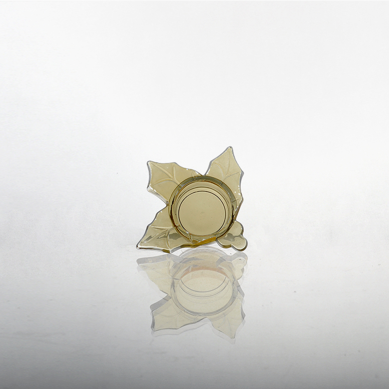 树叶形状玻璃烛台