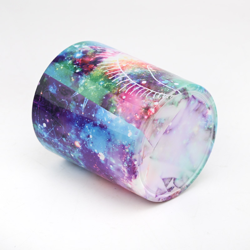 Luxury 10oz colorful glass candle jar for home decor