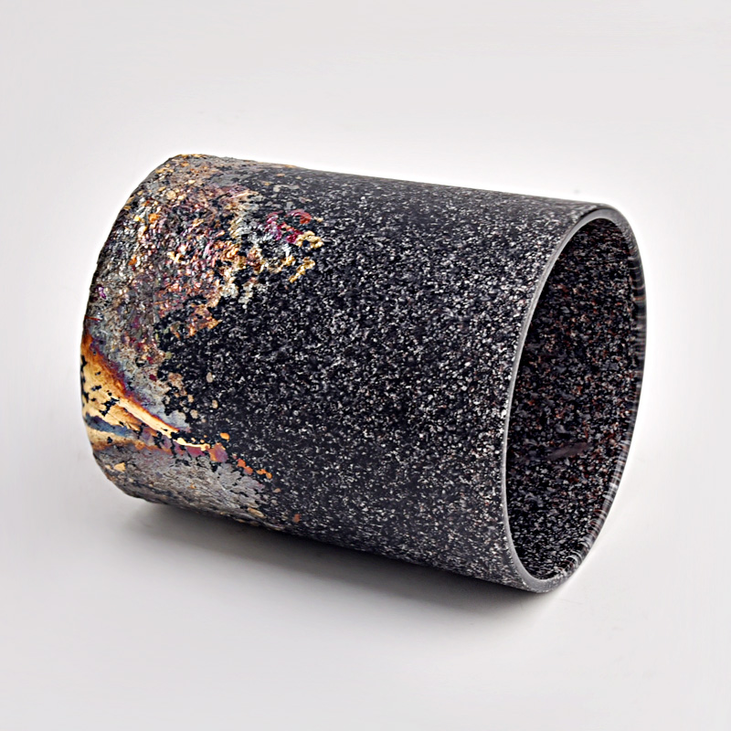 Jar de bougie en verre de 10 oz de luxe pot à la main