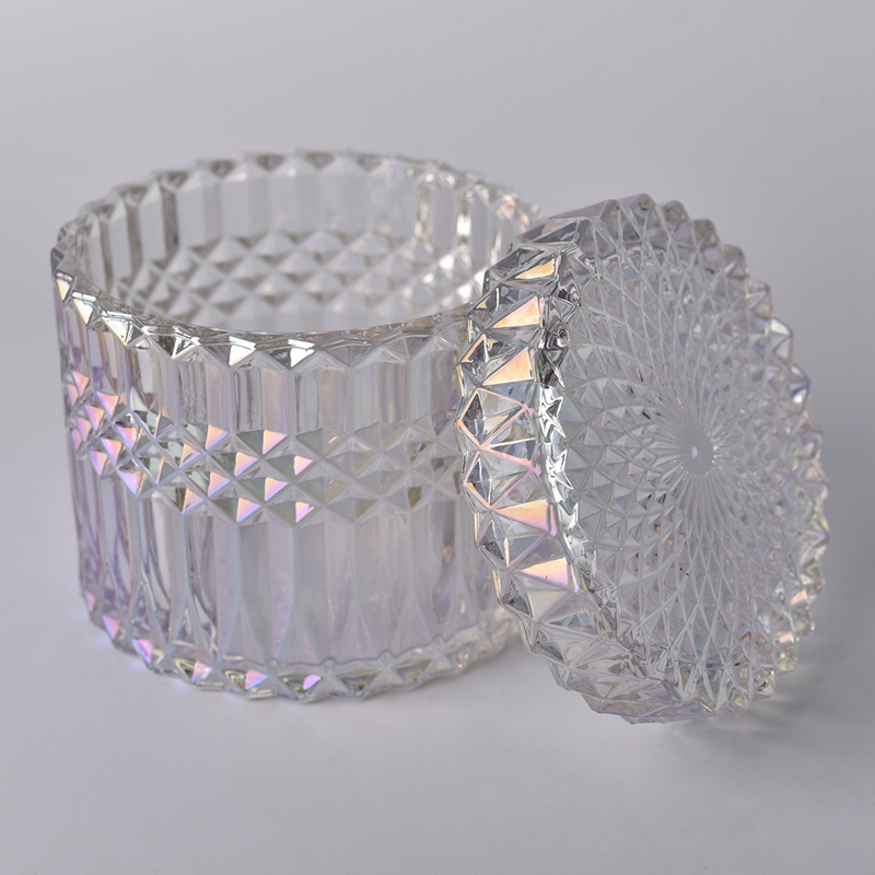 Luxury Glass Candle Jar With Lids