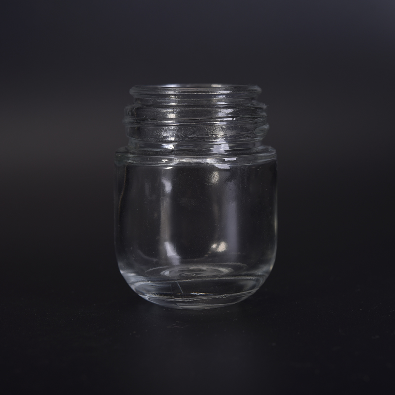 Luxury Round Glass Cosmetic Jar , Body Care Cosmetic Glass Jars
