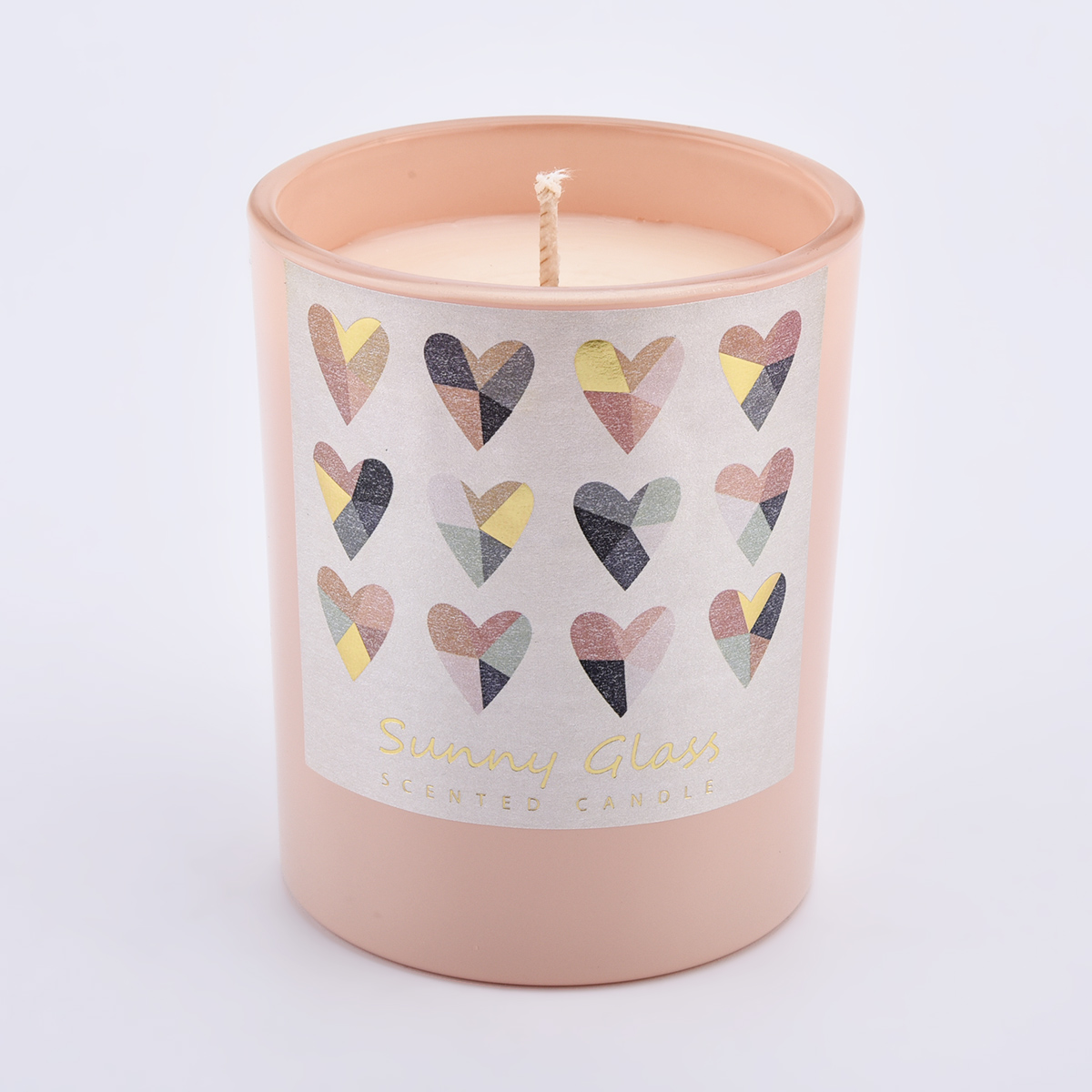 Роскошная сплошная розовая цветная банка для свечи с оптом