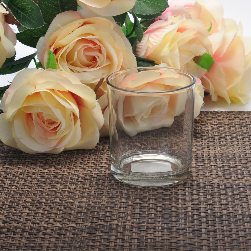 Machine made clear votive glass candle jars from China