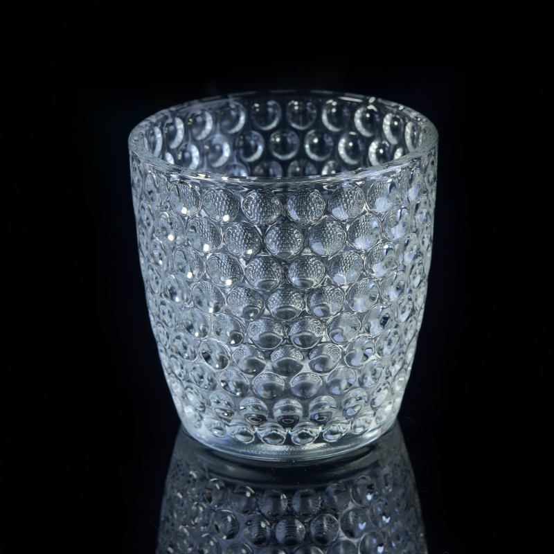 Machine made diamond glass candle holders