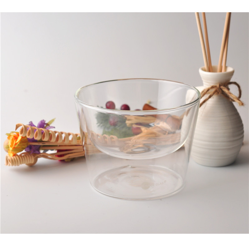 Рот взорван боросиликатного стекла двустенных стеклянных Кубок