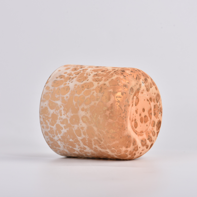 Nowe szklane naczynia szklane złote galwanizowane szklane świeca hurtowa