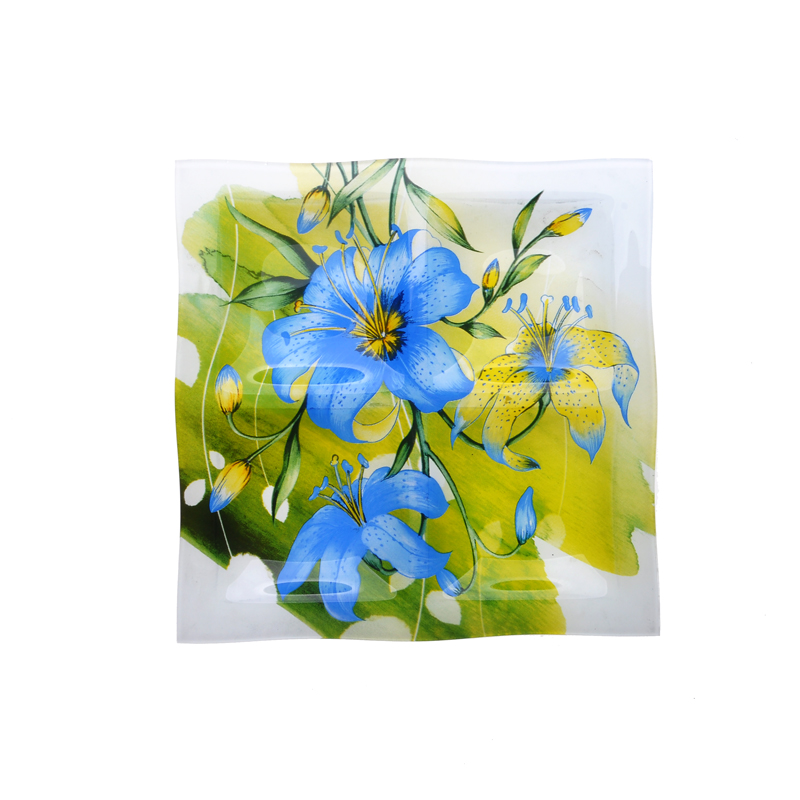 Nuova serigrafia disegno lastra di vetro temperato