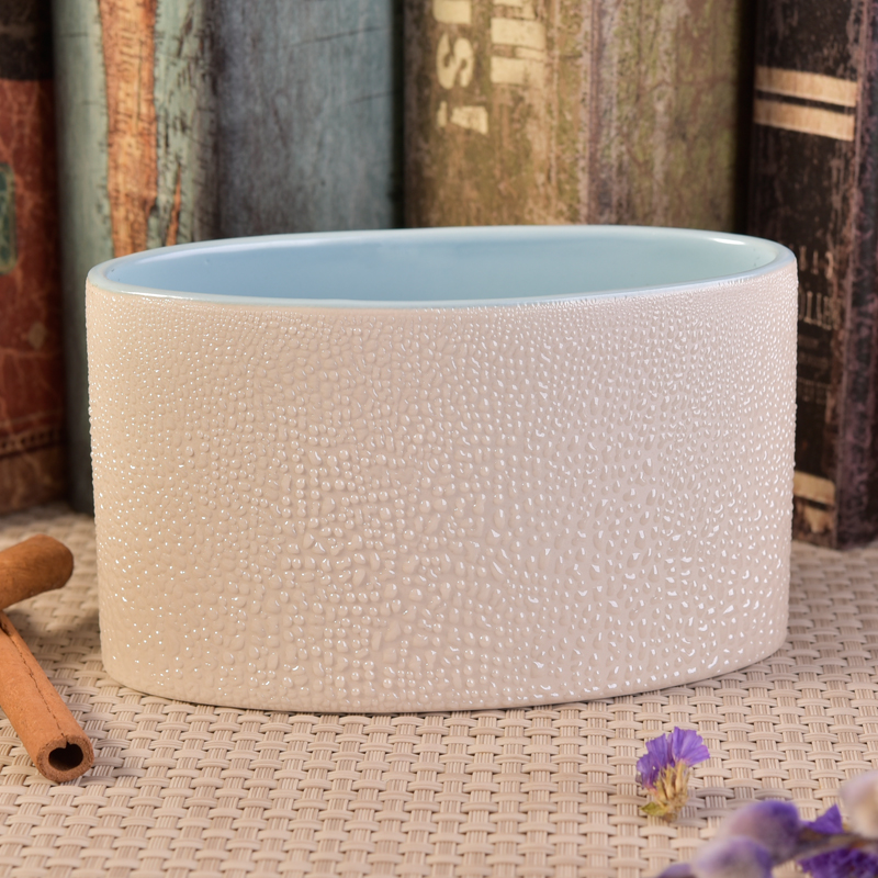 Жемчужина точка застекленные эллипс Подсвечники керамические соевого воска