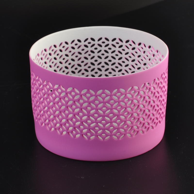 Porcelain matte pink tealight candle holders