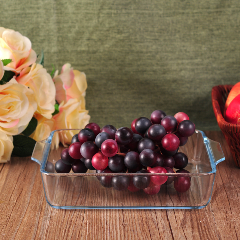 Prexy bakeware de vidro quadrado para alimentos