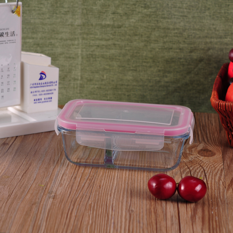 Caixa de refeição do retângulo compartimento Pyrex vidro
