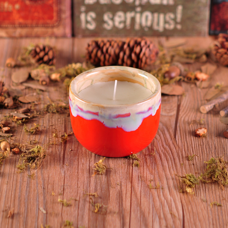 Rouge Bougie Votive Ceramic Vessel Made in China