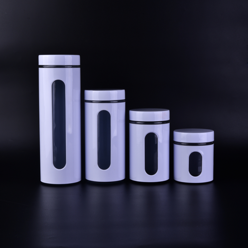 Vetro normale della scatola metallica con dipinto il cappotto Ferro e coperchio in diverse dimensioni e colori