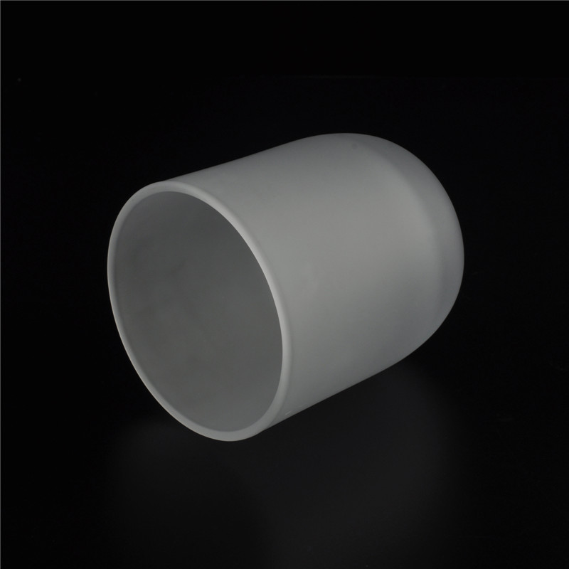 Round Shaped Frosted Glass Candle Holders