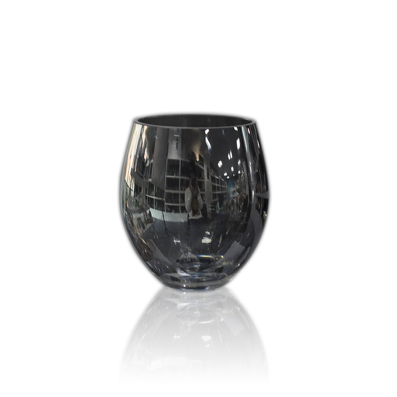 Rodada de vidro vela jar