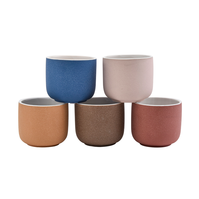 Sandy Ceramic Candle Vessels Wholesale