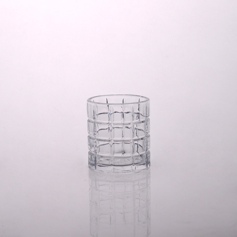 Square lattice patten machine press candle holder