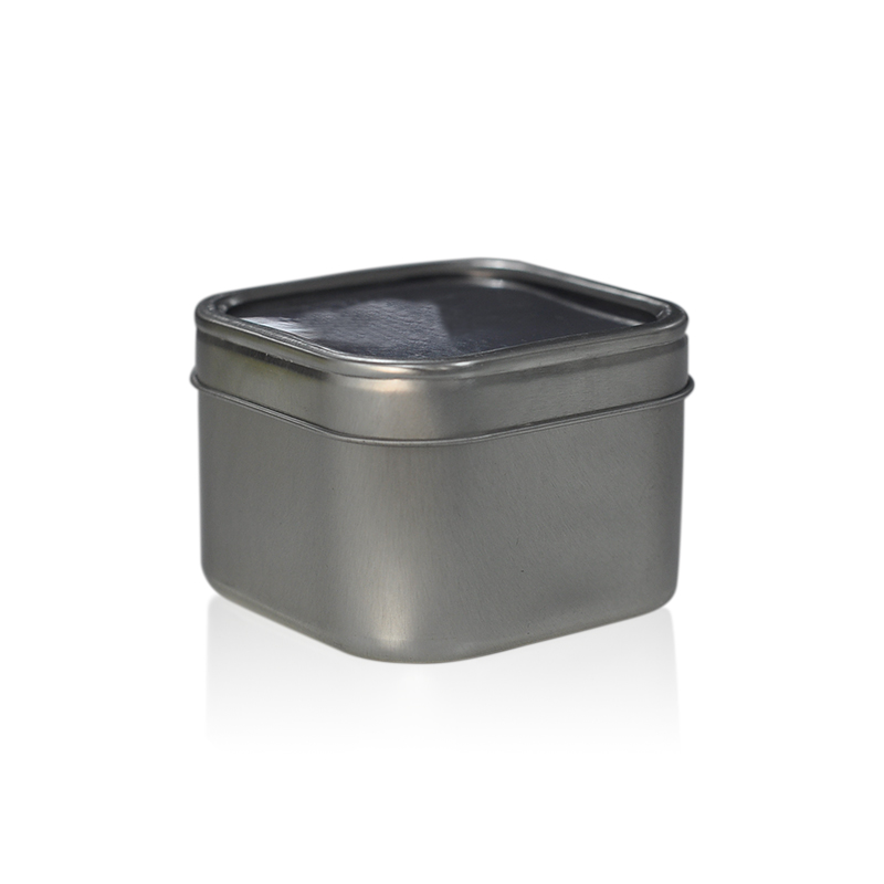 Square tinplate candle holder