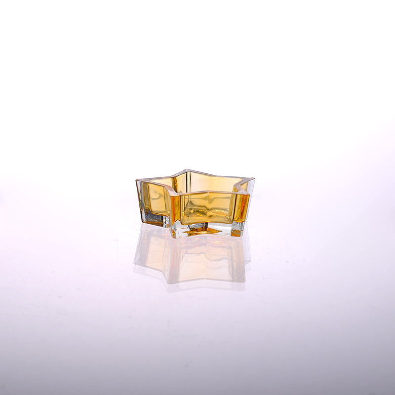 Stella forma tealight candela di vetro per il commercio all'ingrosso