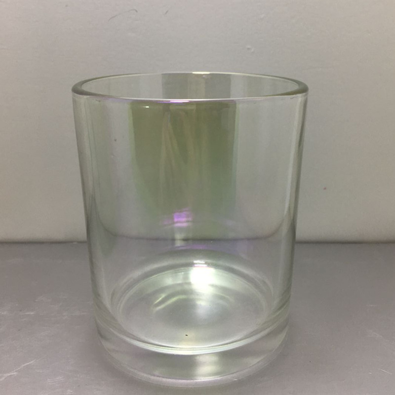 Stocked 6OZ 8OZ 10OZ wholesale iridescent holographic effects colored candle jars