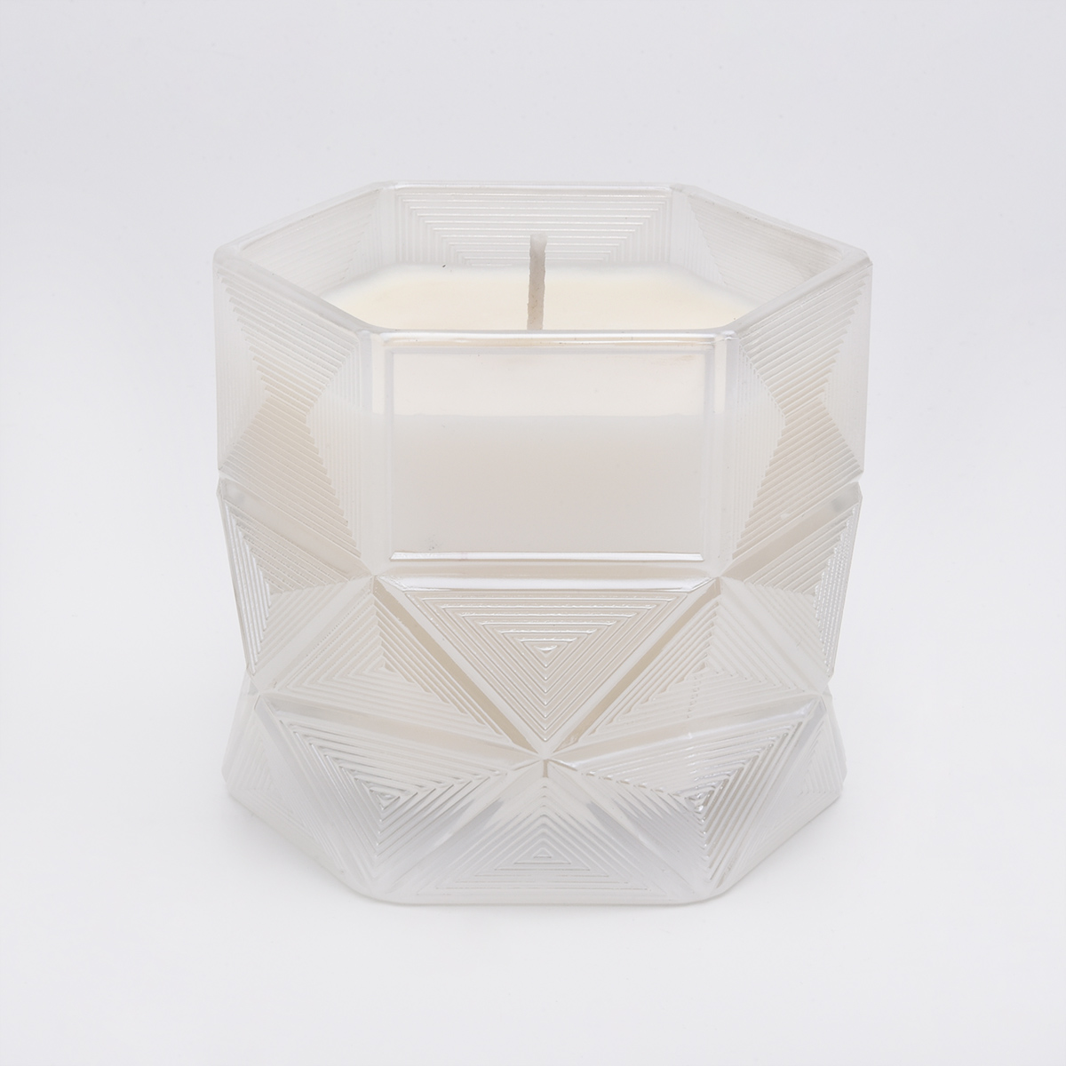 Sunny own design hexagon glass candle jar