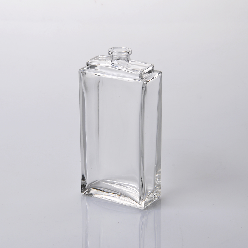 Super clear square glass perfume bottles for home decor