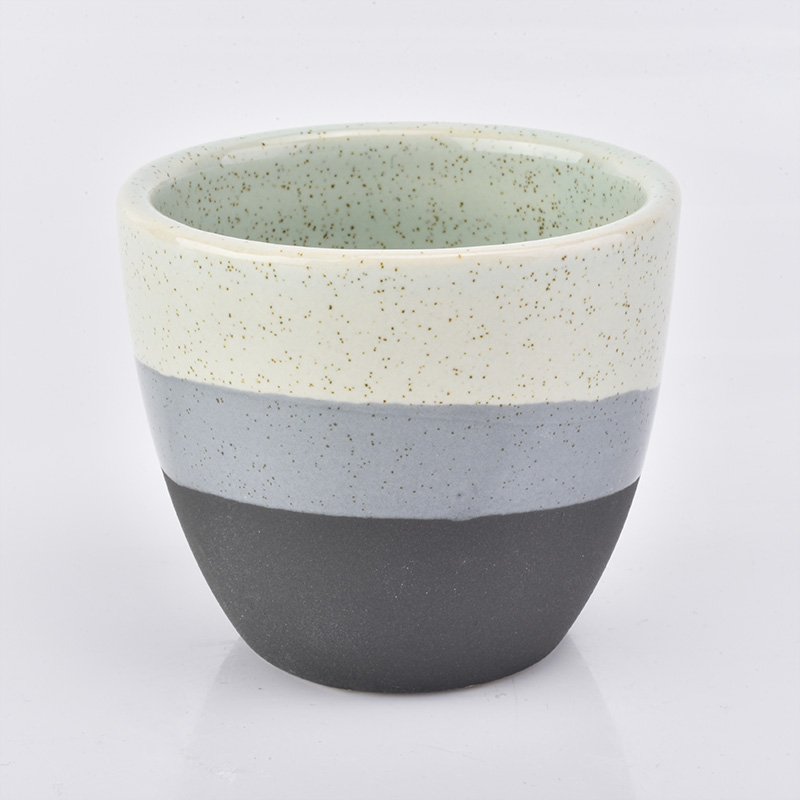 Tiny ceramic jar candle making ceramic candle holders wholesale